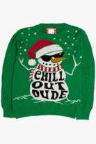 Chill Out Dude Snowman Ugly Christmas Sweater 62060