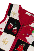 Snowmen Patchwork Ugly Christmas Sweater Vest 62067