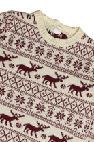 Ivory Reindeer Fair Isle Ugly Christmas Sweater 62070