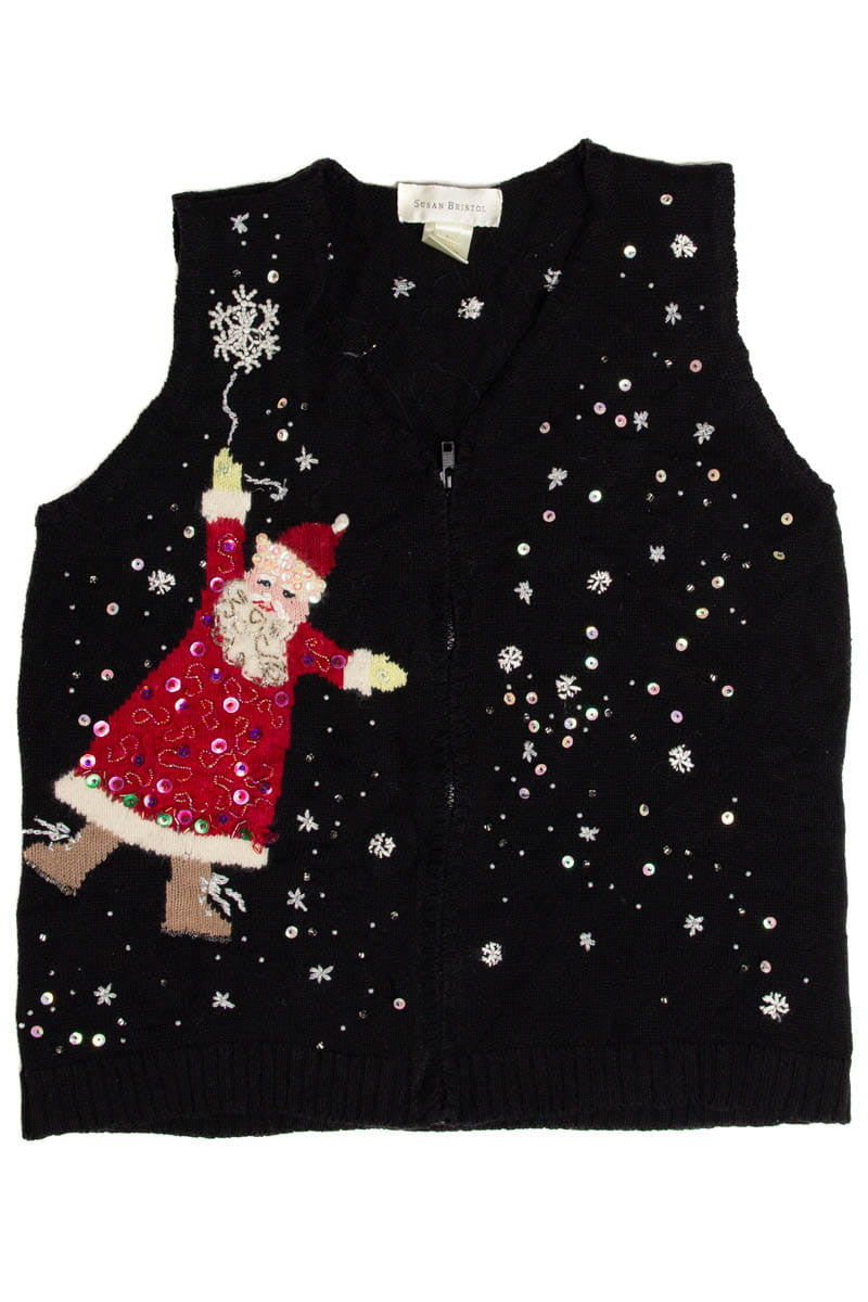 Sequined Santa Ugly Christmas Sweater Vest 62071
