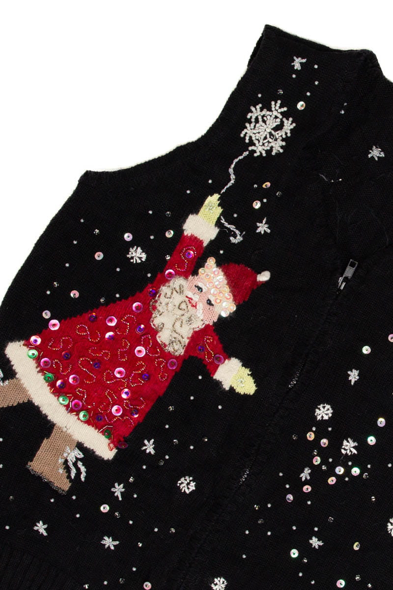 Sequined Santa Ugly Christmas Sweater Vest 62071