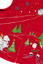 Santa Skiing Ugly Christmas Sweater Vest 62086