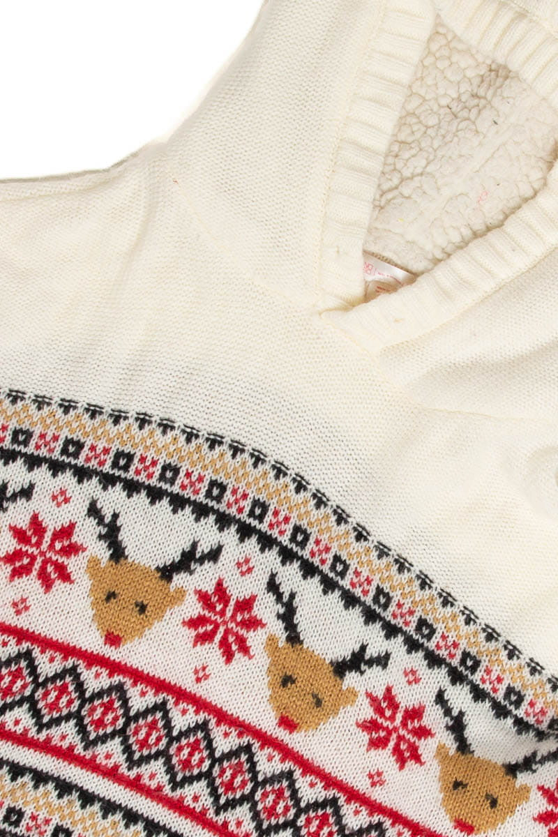 Reindeer Fair Isle Hoodie Ugly Christmas Sweater 62087