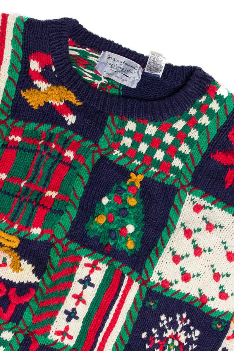 Patchwork Knit Ugly Christmas Sweater 62090