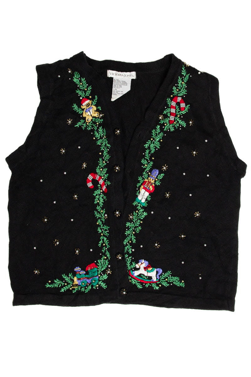 Embroidered Ugly Christmas Sweater Vest 62093