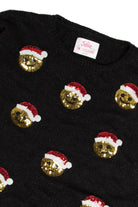Sequin Smiley Face Ugly Christmas Sweater 62103