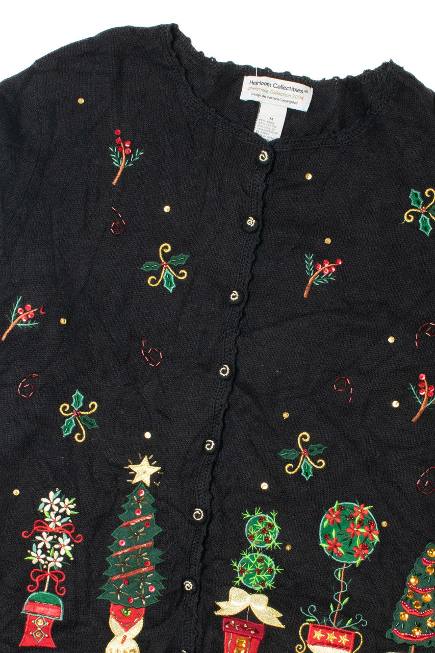 Tree Hem Ugly Christmas Cardigan Sweater 62155