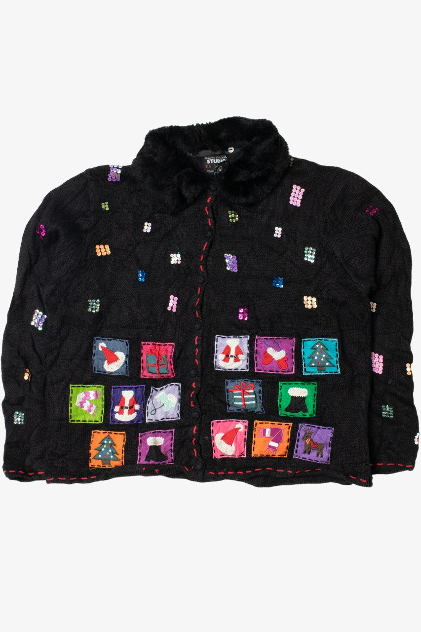 Sequins & Patches Ugly Christmas Cardigan 62162