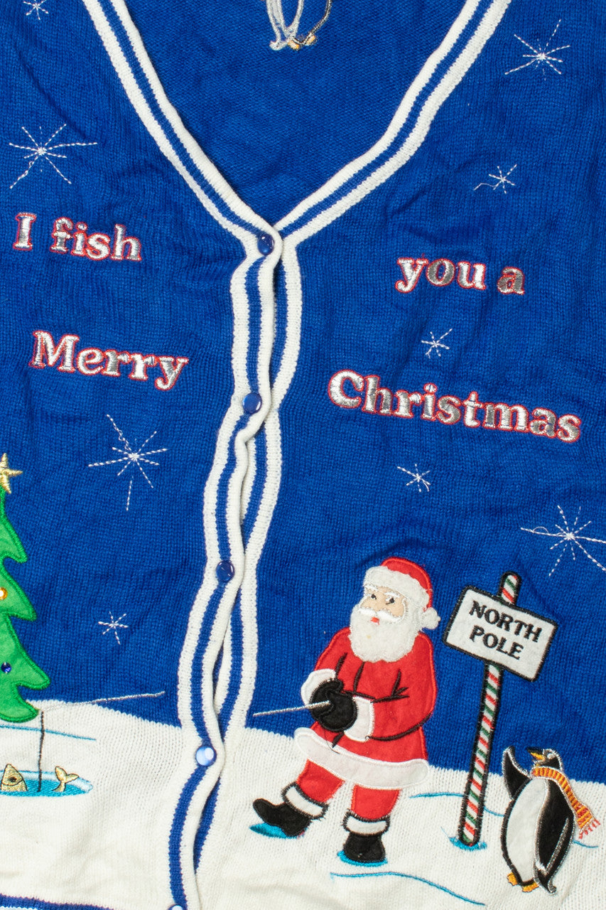 "I Fish You A Merry Christmas" Ugly Christmas Vest 62165