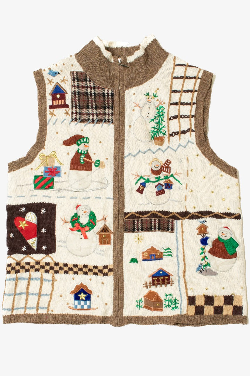 Cottage Core Snowmen Ugly Christmas Vest 62171