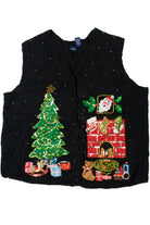 Fireplace Christmas Tree Scene Ugly Christmas Vest 62175
