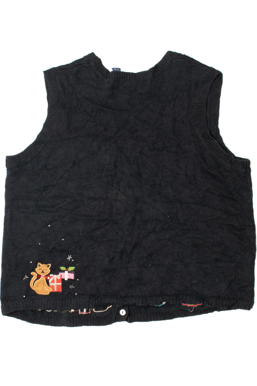 Fireplace Christmas Tree Scene Ugly Christmas Vest 62175