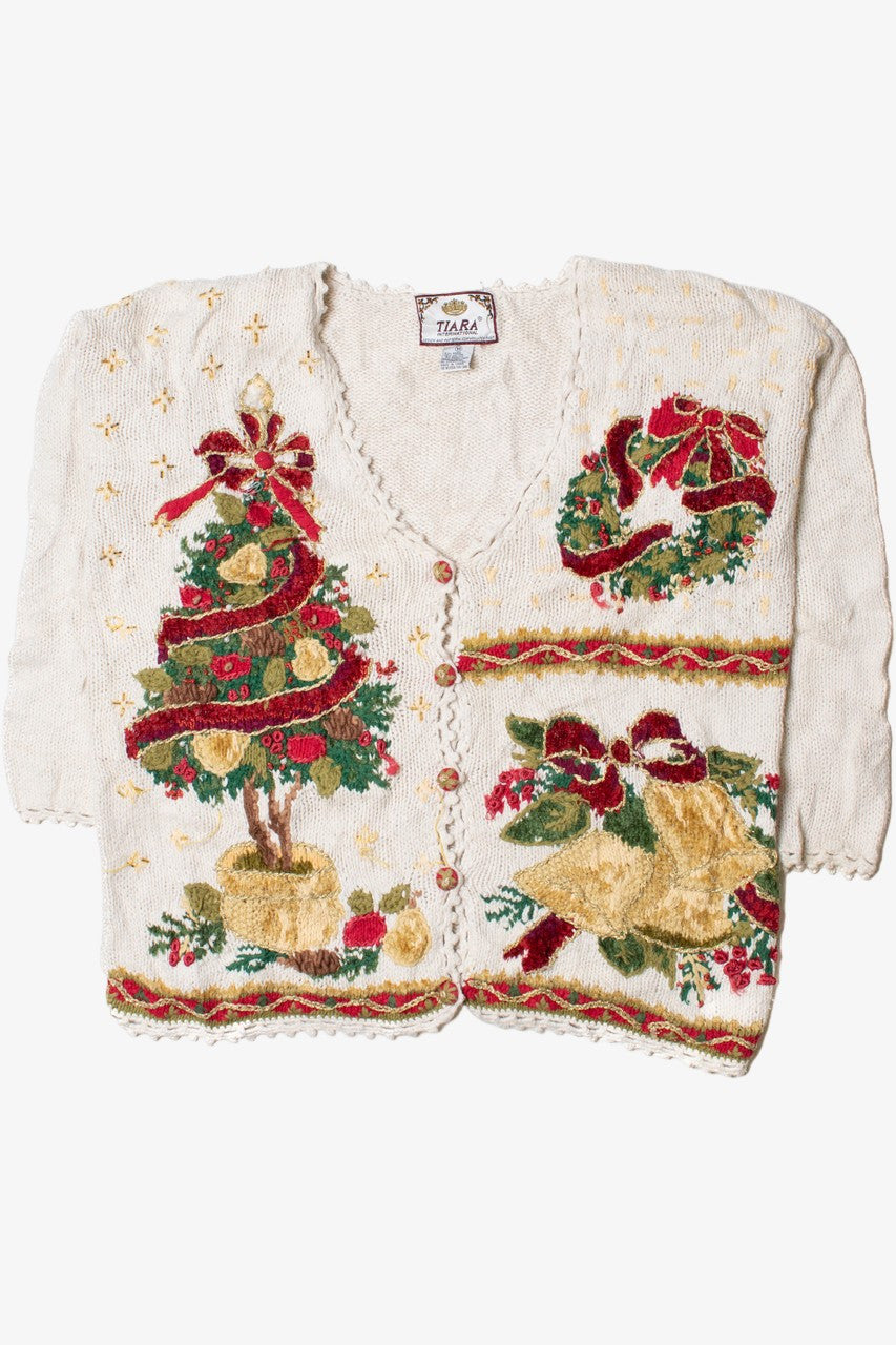 Christmas Tree & Wreath Ugly Christmas Cardigan 62177
