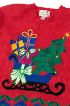Christmas Tree Sleigh Ugly Christmas Sweater 62184