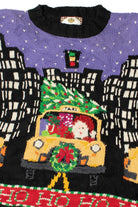 "Ho Ho Ho" Santa City Taxi Ugly Christmas Sweater 62187