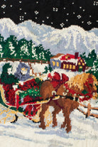 Horse Sleigh Holiday Scene Ugly Christmas Sweater 62190