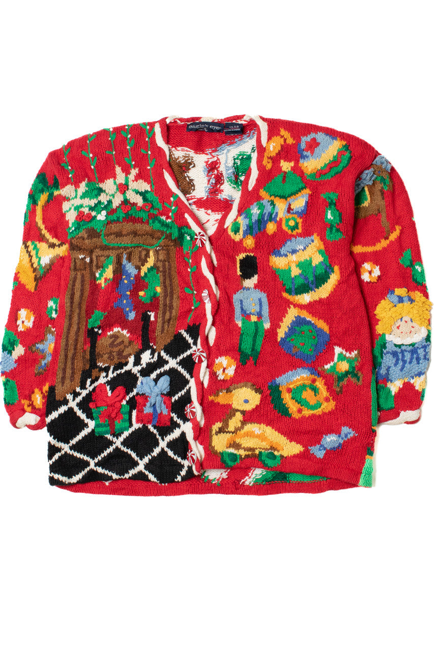 Vintage 1994 Three Little Bears Ugly Christmas Cardigan Sweater