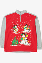 Snowmen Ugly Christmas Quarter-Zip Sweatshirt 62194