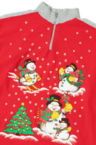 Snowmen Ugly Christmas Quarter-Zip Sweatshirt 62194
