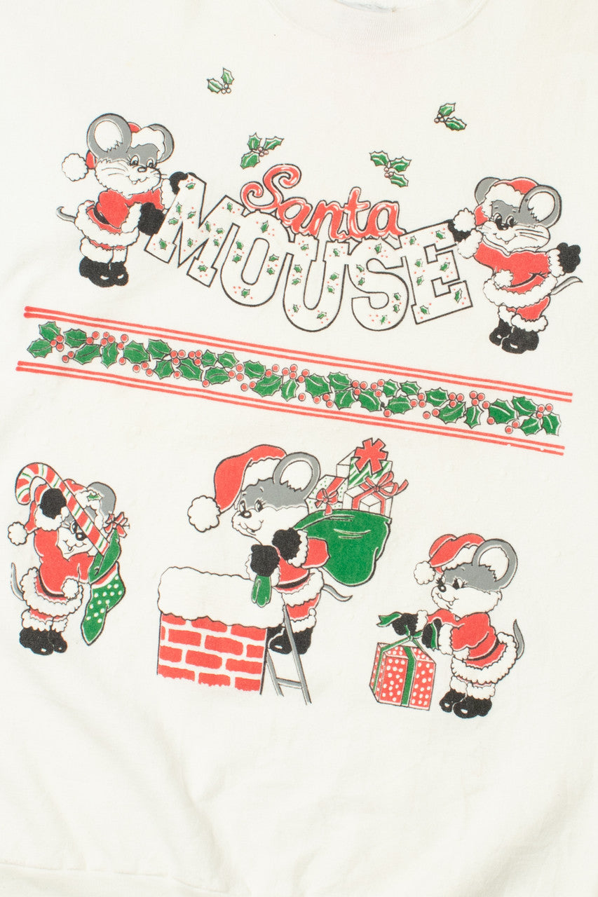 "Santa Mouse" Ugly Christmas Sweatshirt 62195