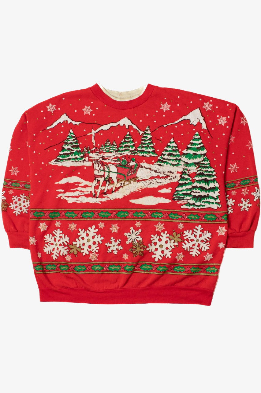 Snowy Landscape Ugly Christmas Sweatshirt 62199