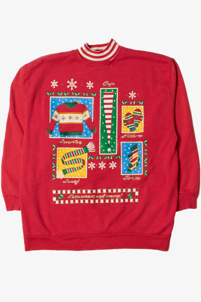 "Keep Warm And Merry" Ugly Christmas Sweatshirt 62207