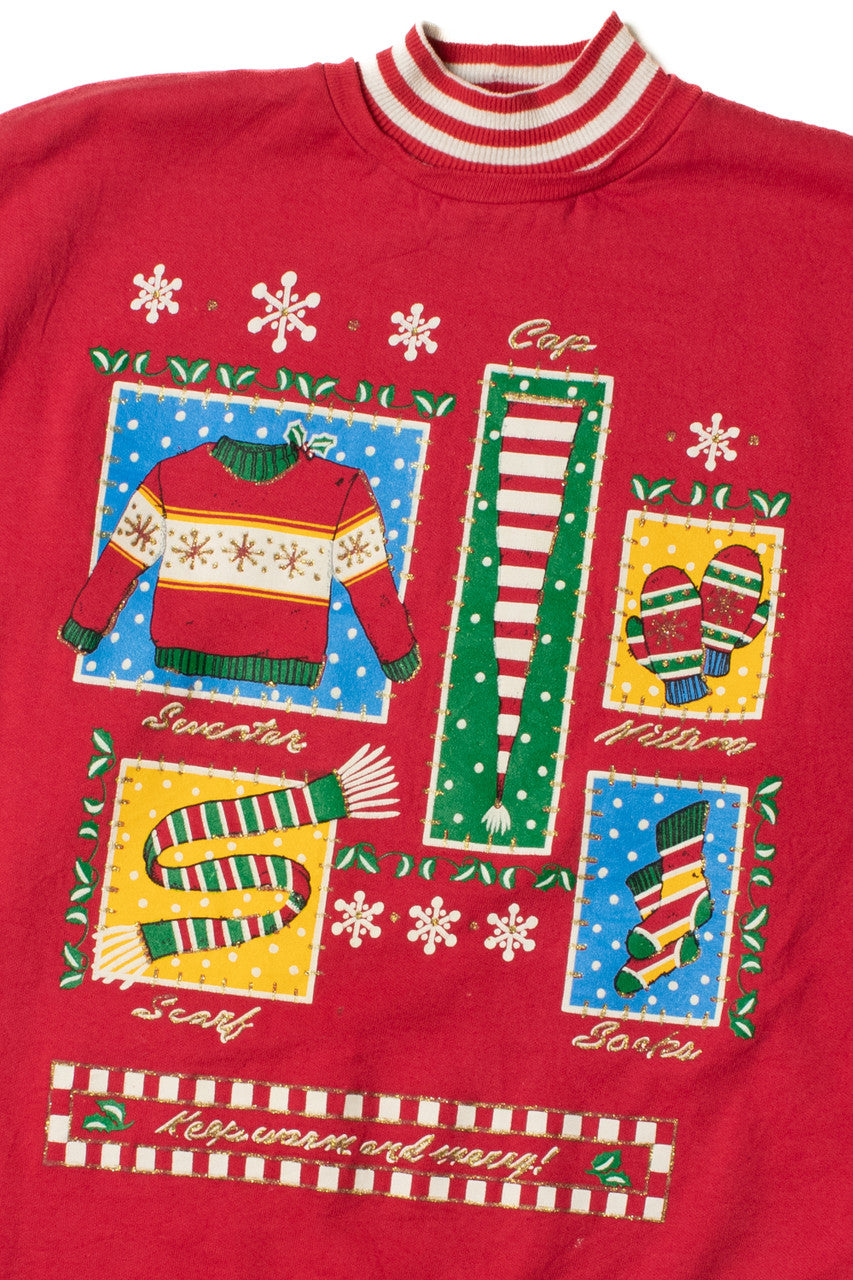 "Keep Warm And Merry" Ugly Christmas Sweatshirt 62207