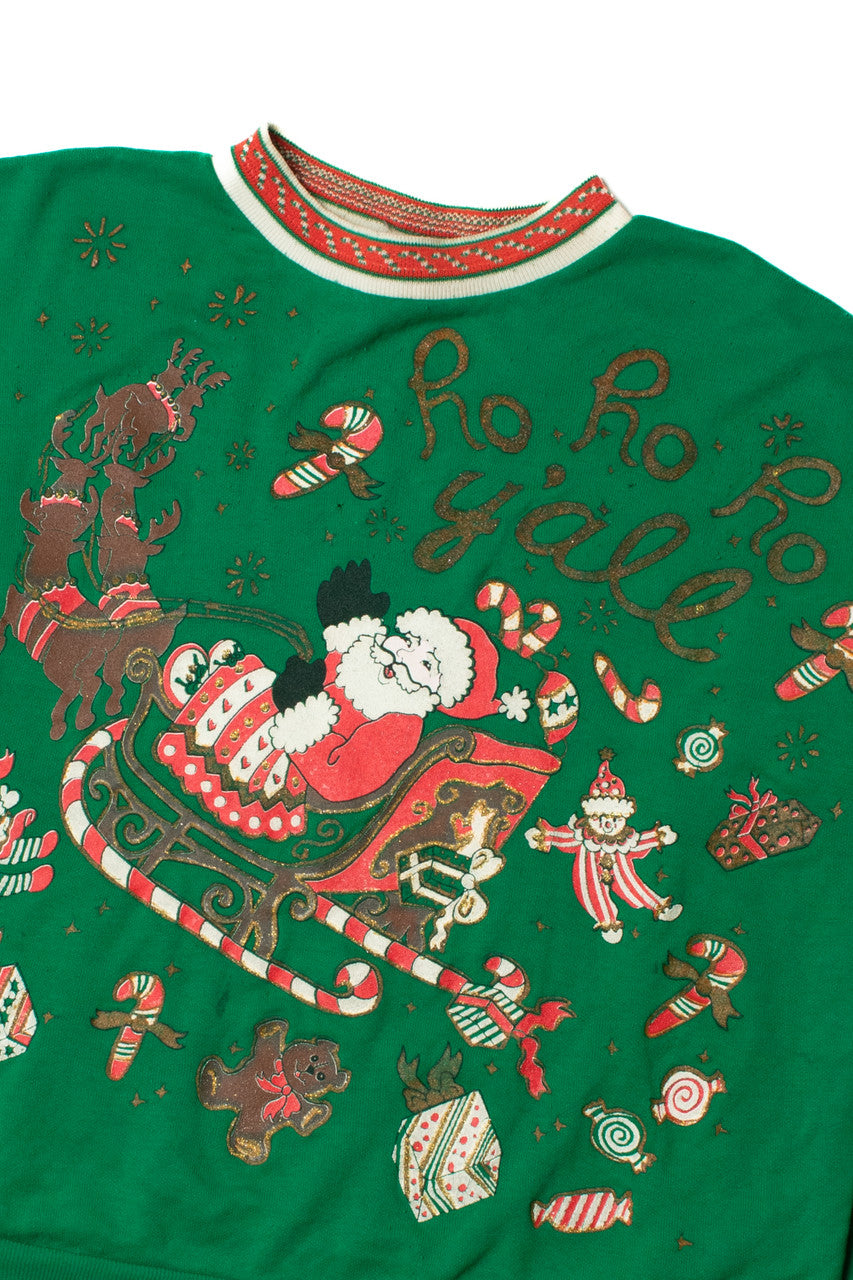 "Ho Ho Ho Y'all" Ugly Christmas Sweatshirt 62212