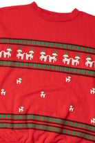 Embossed Reindeer Ugly Christmas Sweatshirt 62213