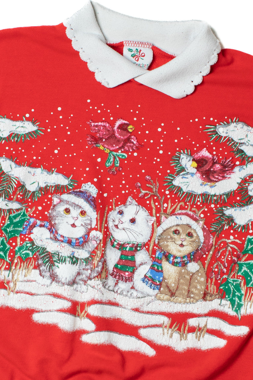 Holiday Cats Ugly Christmas Sweatshirt 62219