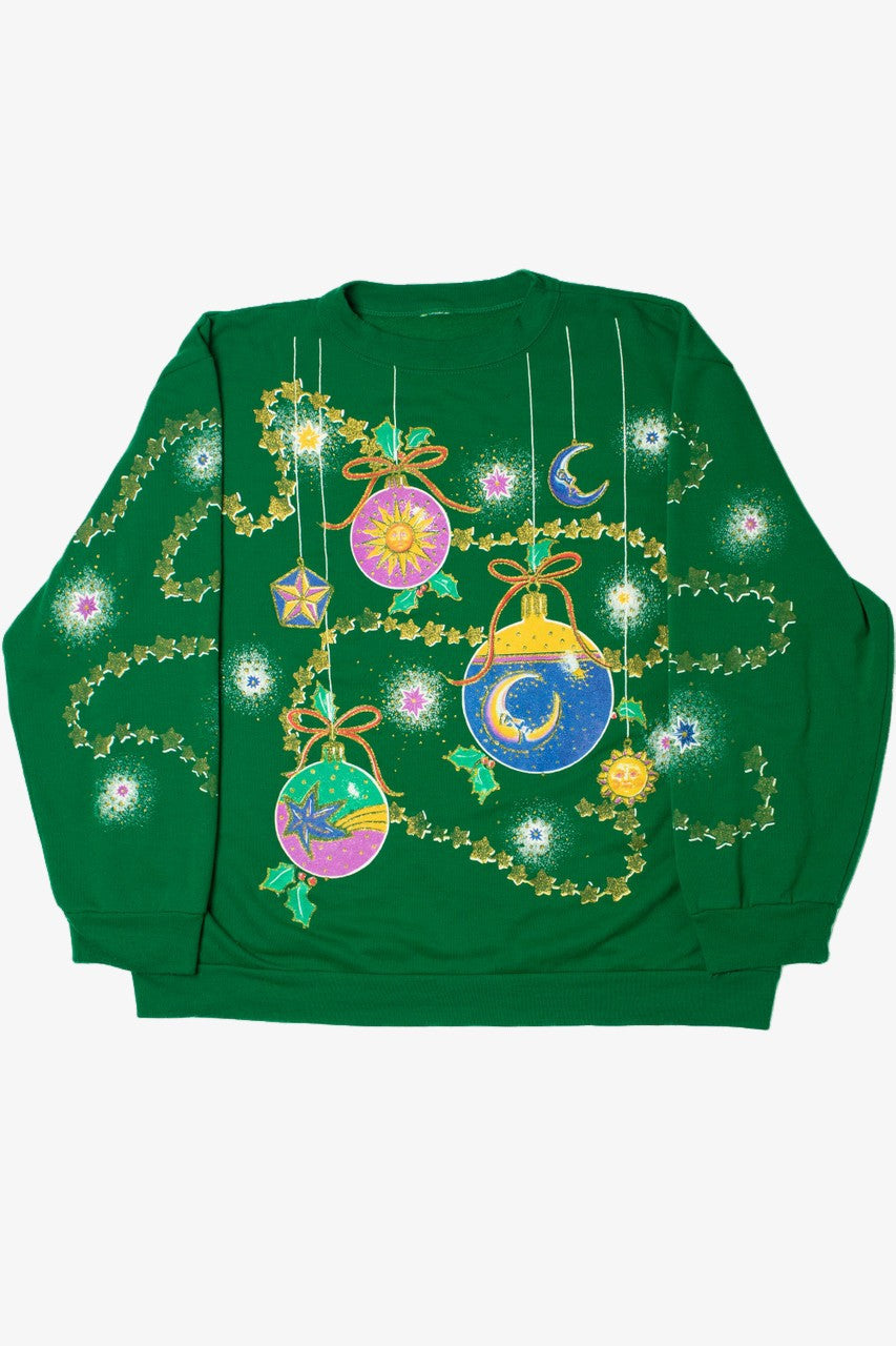 Vintage Celestial Ornaments Ugly Christmas Sweater 62230