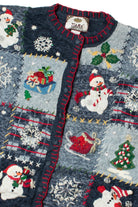Snowman Patchwork Ugly Christmas Cardigan 62234