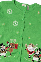 Cheetah Print Accents Ugly Christmas Cardigan 62241