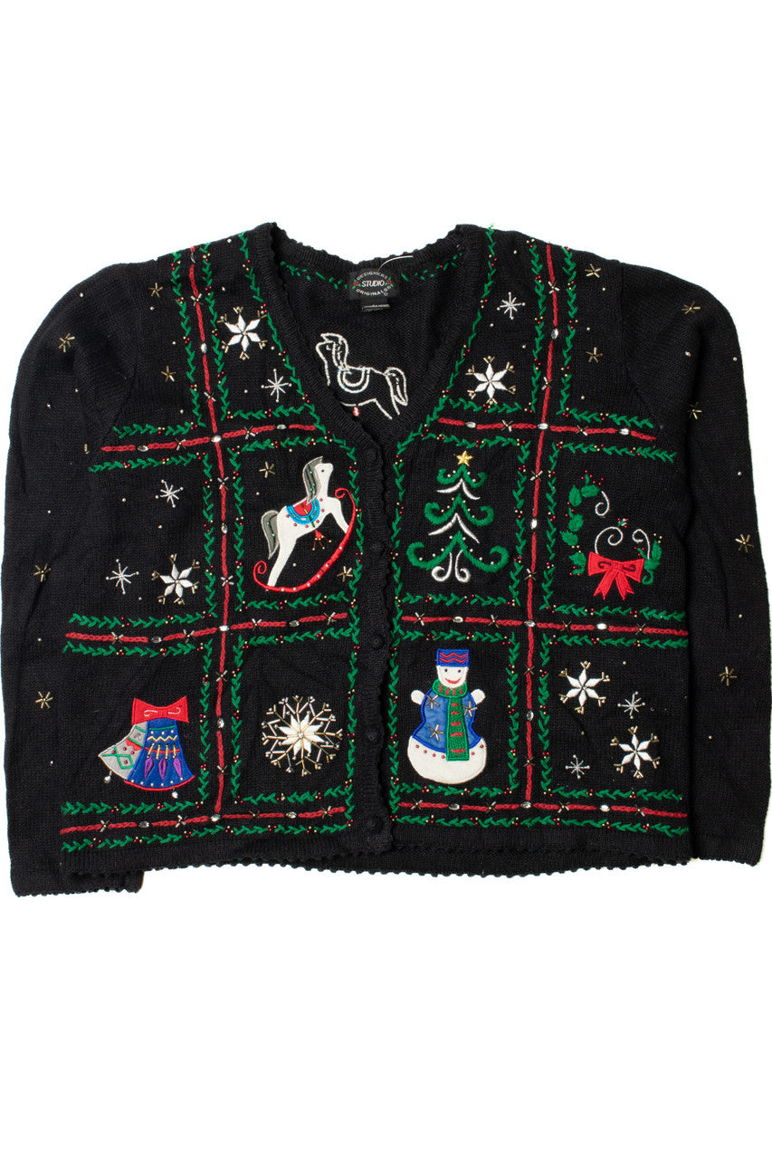 Beaded Ugly Christmas Cardigan 62242