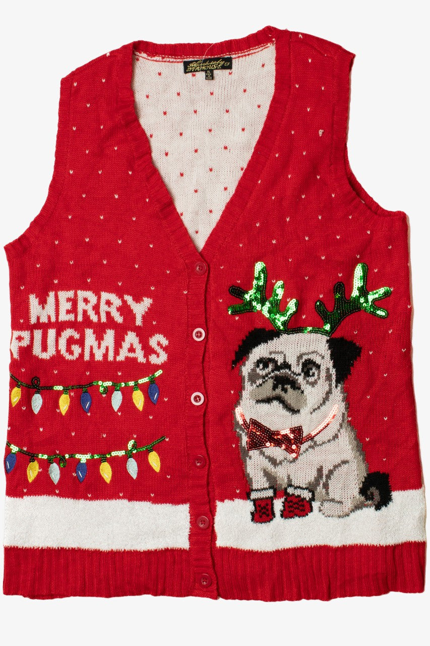 "Merry Pugmas" Ugly Christmas Vest 62250