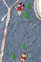 Snowmen Candy Cane Lined Ugly Christmas Vest 62258
