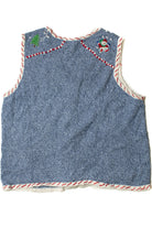Snowmen Candy Cane Lined Ugly Christmas Vest 62258
