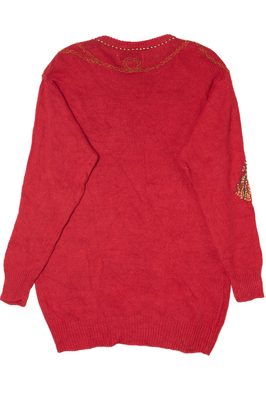 Vintage Beaded Tassels Victoria Harbour Sweater Dress