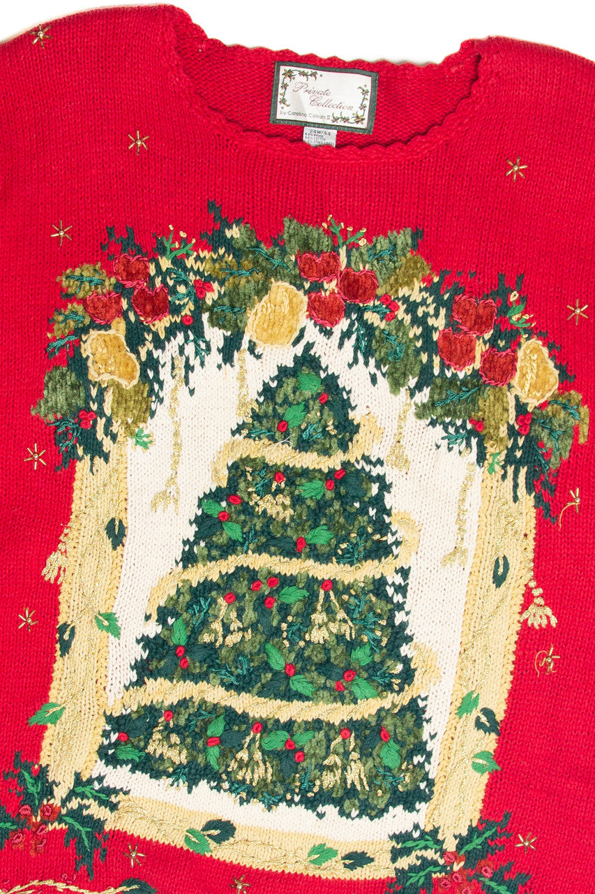Vintage Red Ugly Christmas Pullover 62935