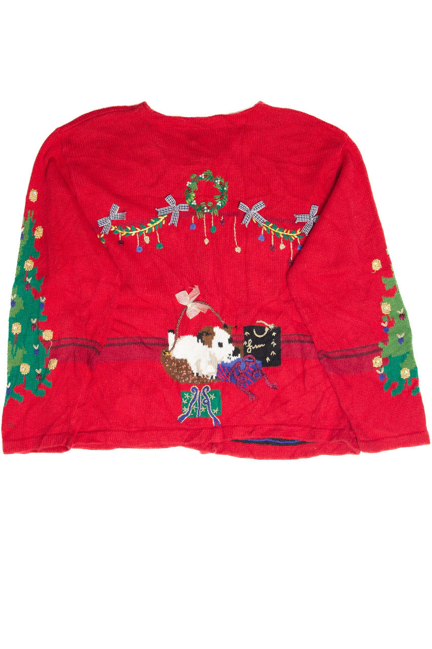 Vintage Red Ugly Christmas Cardigan 62945