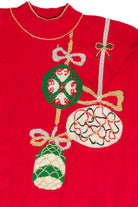 Vintage Red Ugly Christmas Pullover 62949