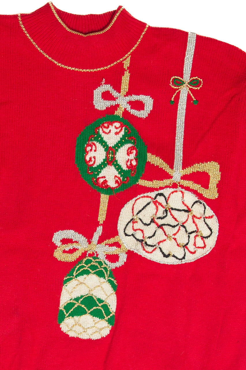Vintage Red Ugly Christmas Pullover 62949