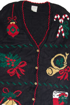 Vintage Black Ugly Christmas Cardigan 62954