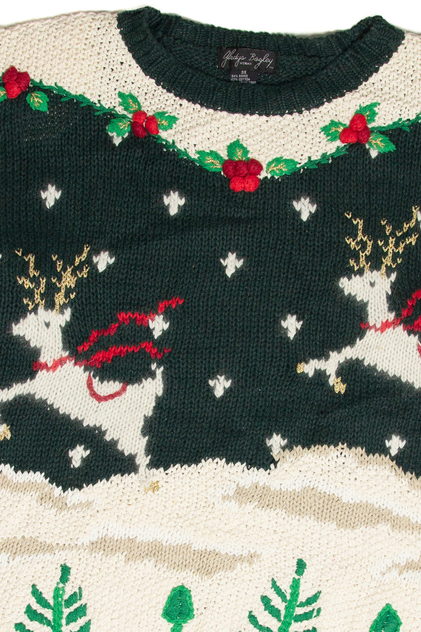 Vintage Green Ugly Christmas Pullover 62957