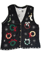 Vintage Black Ugly Christmas Vest 62958