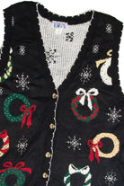 Vintage Black Ugly Christmas Vest 62958