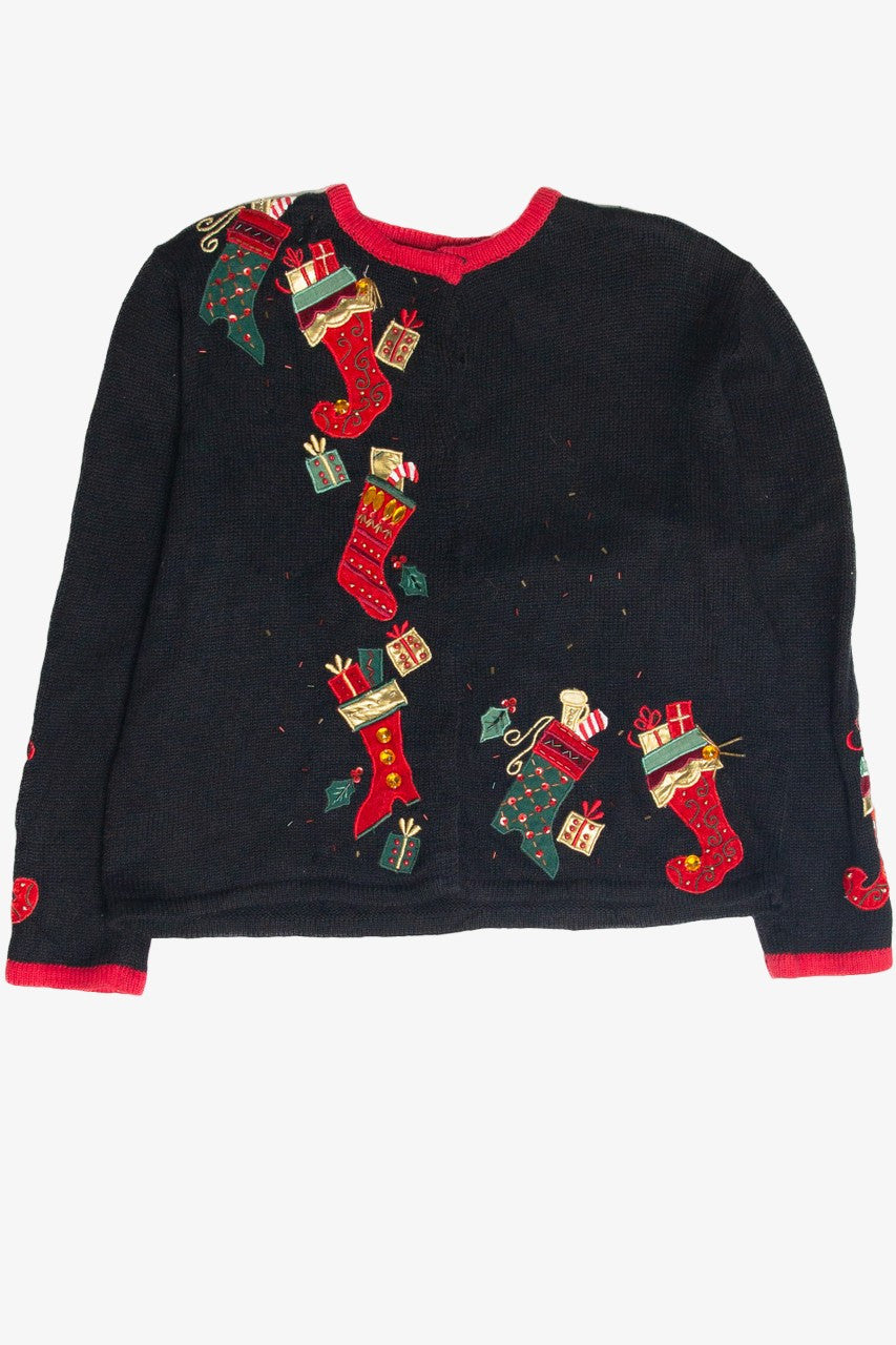 Vintage Black Ugly Christmas Cardigan 62964