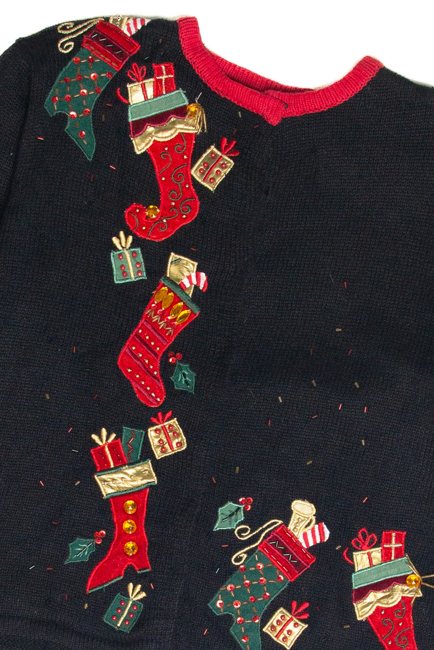 Vintage Black Ugly Christmas Cardigan 62964