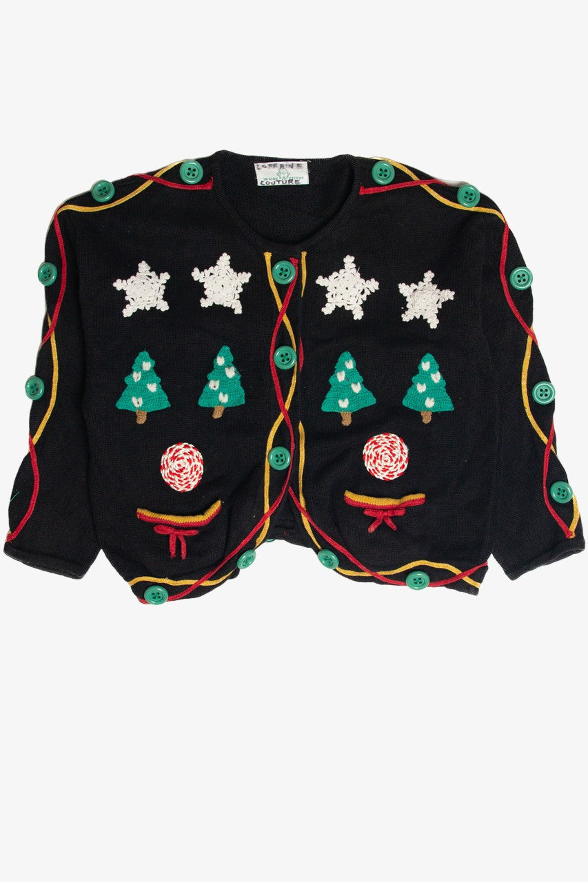 Vintage Black Ugly Christmas Cardigan 62978