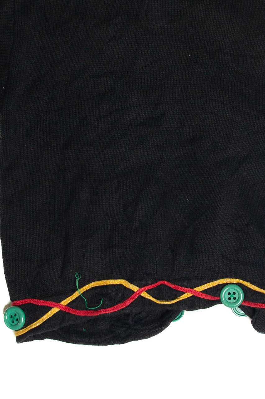 Vintage Black Ugly Christmas Cardigan 62978